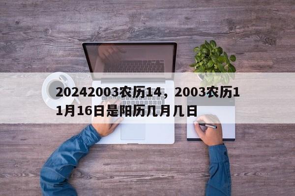 20242003农历14，2003农历11月16日是阳历几月几日